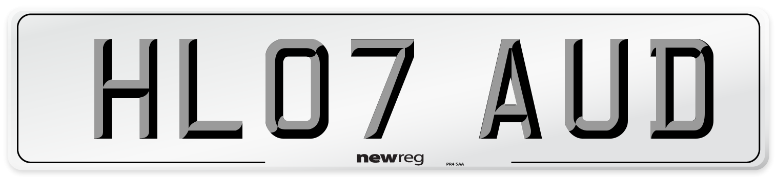 HL07 AUD Number Plate from New Reg